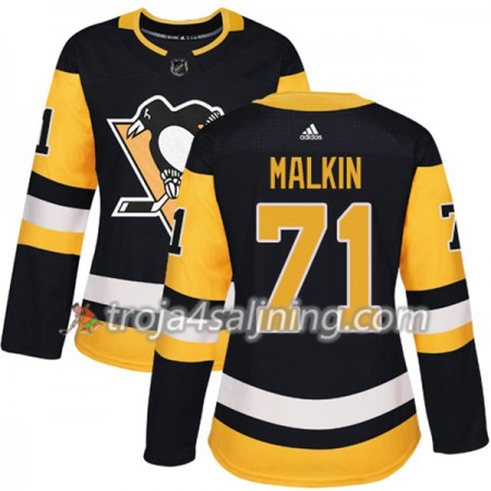 Pittsburgh Penguins tröja Evgeni Malkin 71 Adidas 2017-2018 Svart Authentic - Dame NHL Tröjor